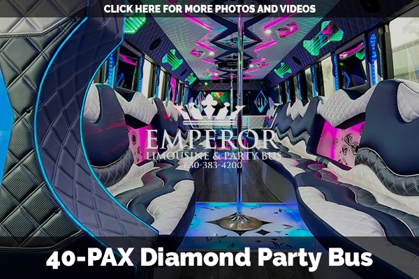 Sporting event party bus near you - Diamond edition