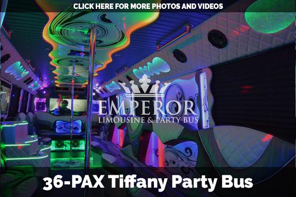 Party buses for Wedding parties - Tiffany edition