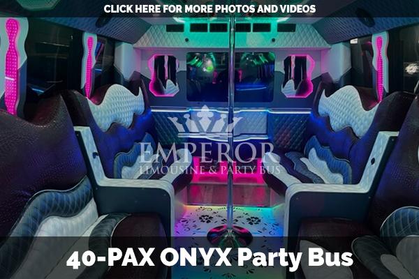 Onyx - 40 Passenger party bus in Chicago